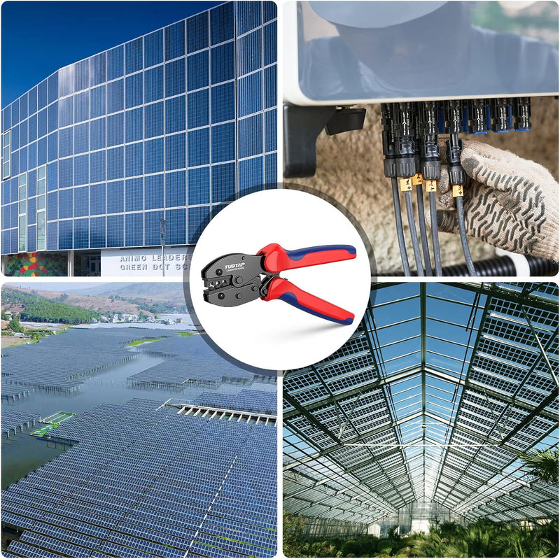 Solar PV Crimpzange Werkzeugsätze - TUBTAP® Solar Crimpwerkzeuge mit 30 Stück Male Female Solarpanel