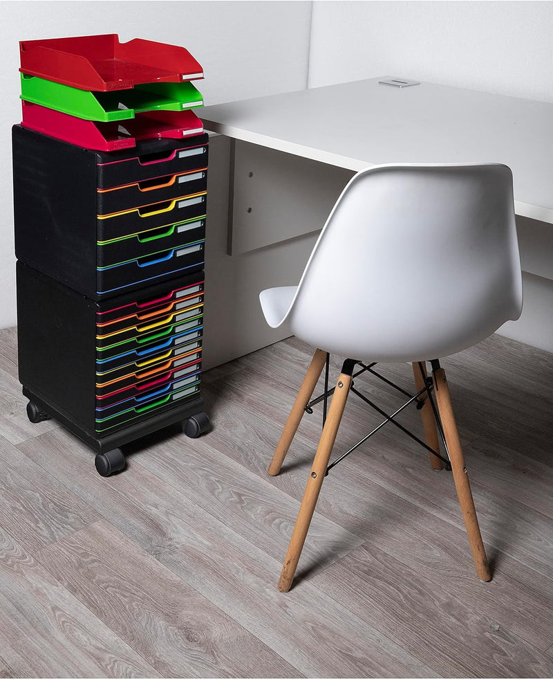 Exacompta - Ref. 326714D - Rollerset - 1 Set mit 4 Rollen für Mobilität und Stabilität für Stapelbox