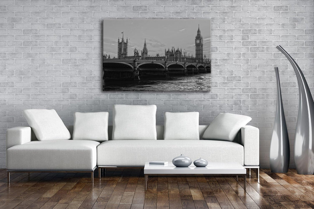 deyoli Big Bang und Westminster Abbey in England Format: 80x60 Effekt: Schwarz/Weiss als Leinwand, M