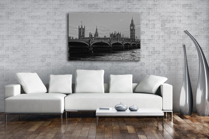 deyoli Big Bang und Westminster Abbey in England Format: 80x60 Effekt: Schwarz/Weiss als Leinwand, M