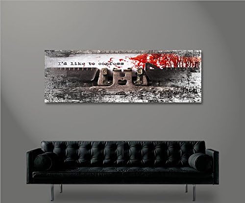 islandburner Bild Bilder auf Leinwand I Confess Modern Street Art Panorama XXL Poster Leinwandbild W