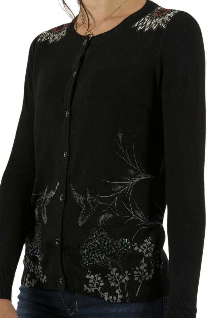 Desigual Womens ANTIA Schwarz Strickjacken XS