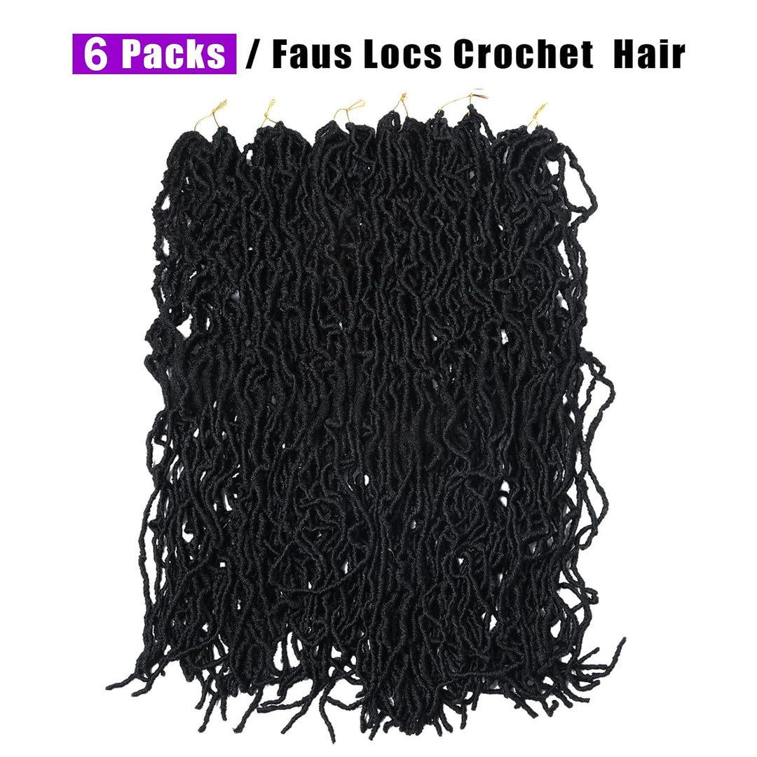 Beyond Beauty 6 Packungen/Lot Nu Faux Locs Häkelhaar, 61 cm, vorgeschlungene Göttin Locs Häkelhaar,