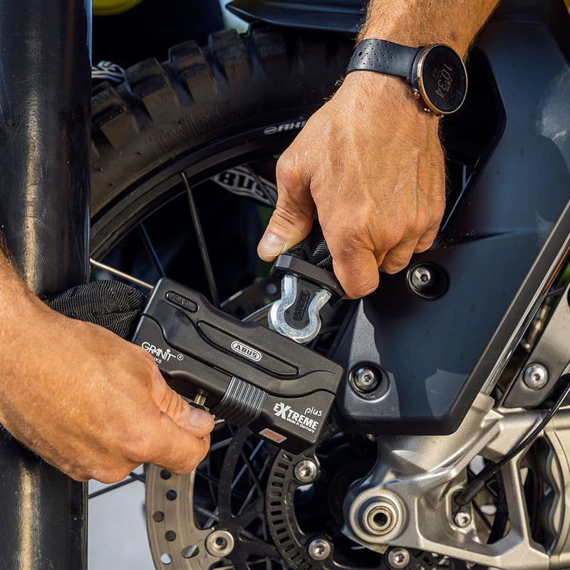 ABUS Bügelschloss Granit Extreme 59 – Motorrad- & Fahrradschloss mit XPlus Zylinder – höchstes ABUS-