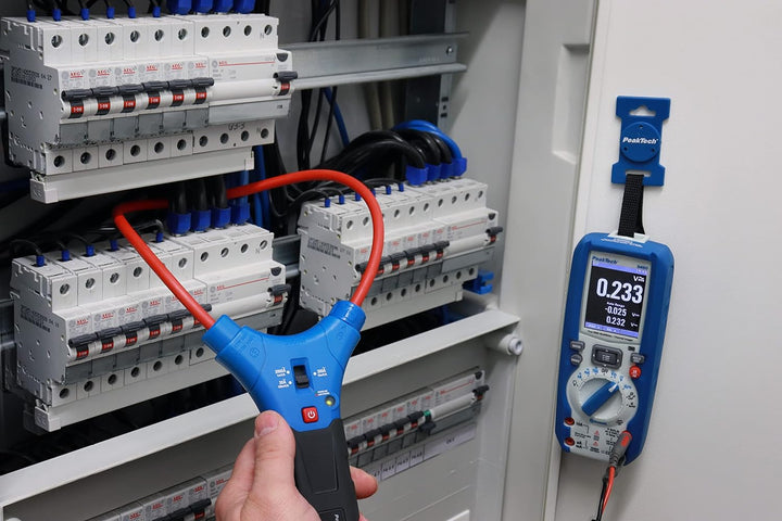 PeakTech 4205 – Flexibler Stromzangen Adapter 30/300 / 3000 A AC für Multimeter, 4 mm Anschluss Stec