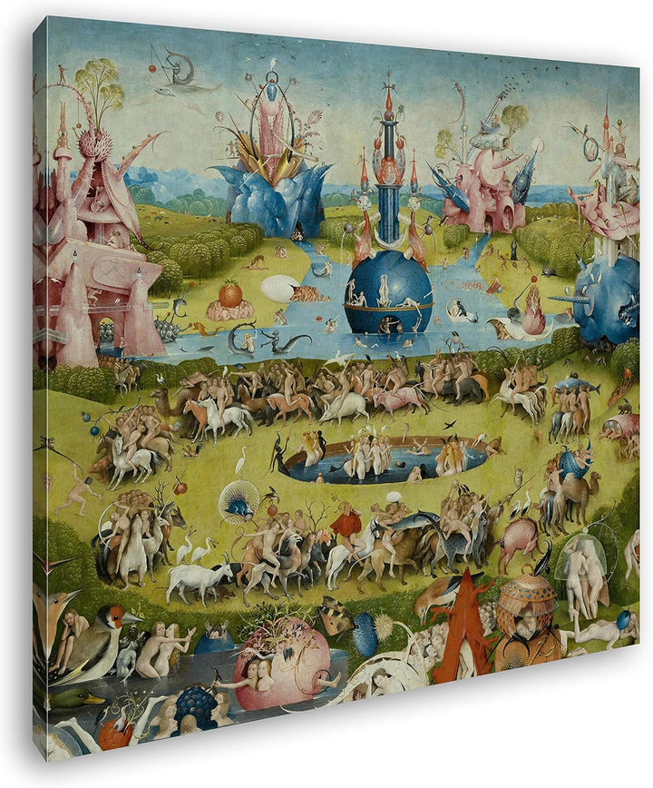 deyoli Garten der Irdischen Gelüste Format: 70x70 als Leinwandbild, Motiv fertig gerahmt auf Echthol