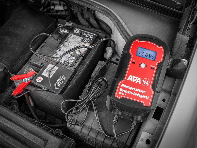 APA 16622 Mikroprozessor Batterie-Ladegerät, für Auto-Batterie, 6/12 V, 10 A Ladestrom: 10 A, Ladest