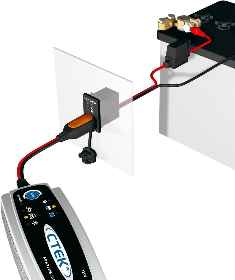 CTEK 56380 Komfort Indikator für den Einbau & Connect 2.5M Extension: Verlängern Sie die Reichweite