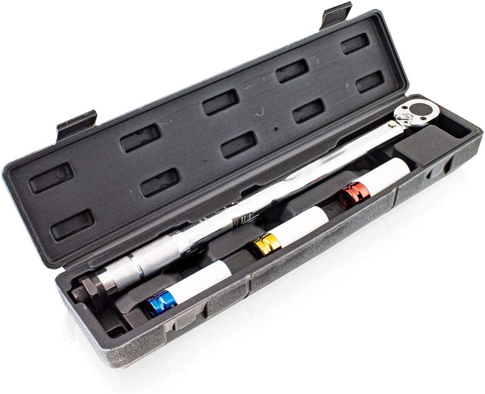 Bituxx® Drehmomentschlüssel Set 1/2" 40-210 Nm Ratsche Drehmoment Schlüssel inkl Felgenschutz Schlag