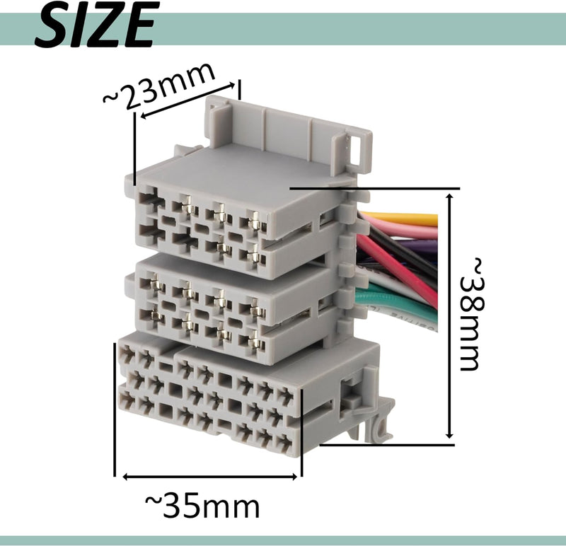 AERZETIX - C41235 - Stecker - ISO 26 Pins - 36 Pins für autoradio - kabelbaum - kompatibel mit Opel