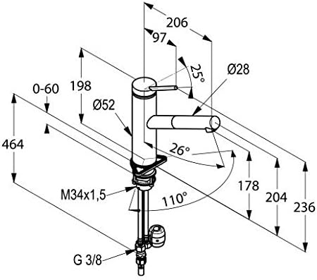 Kludi 44991f875 Tangenta Spültisch-Einhandmischer