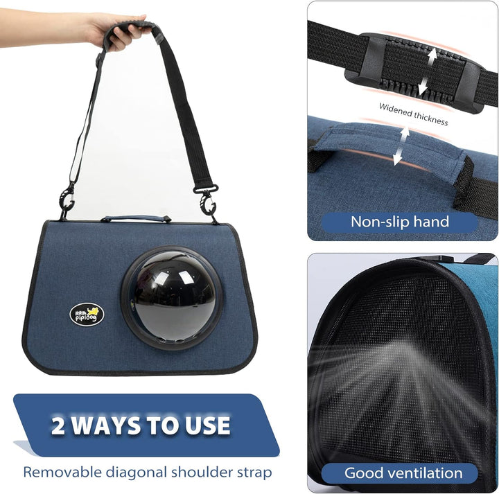 PETCUTE Transportbox Katze,Atmungsaktive Transporttasche für Katze Hund,Hundetragetasche mit Verstel