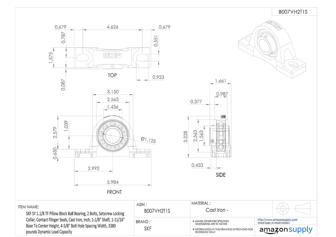 SKF Pillow Block Kugellager, 2 Schrauben, Wirbel Sicherung Halsband, Kontakt Flinger Dichtungen, Gus
