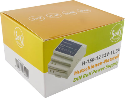 SeKi Hutschienen-Netzteil H-150-12 - 12V - 11,3A - 135W DIN Rail - DIN Schienen Netzteil/Stromversor