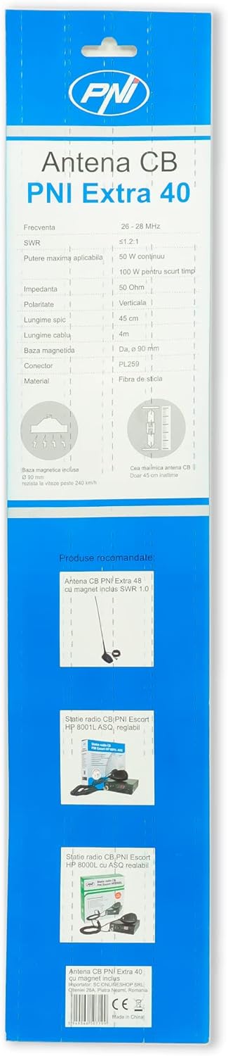 PNI Extra 40 SWR 1.0 magnetische Halterung enthalten, 45 cm hoch