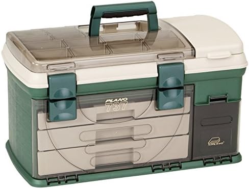 Plano 737-002 Tackle Box mit 3 Schubladen, Grün/Beige