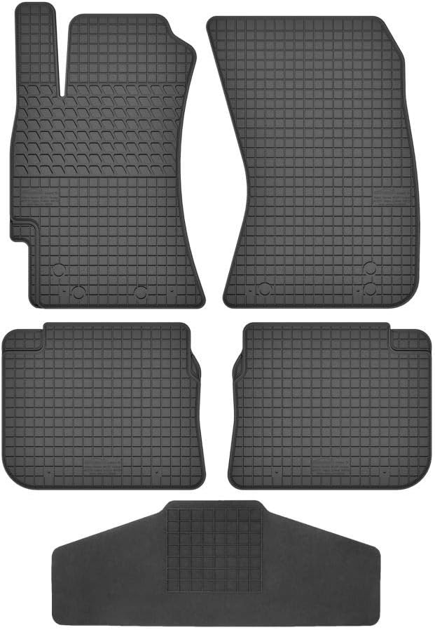 Fussmatten Vorne, Hinten + Tunnel Matte 5er Set für Subaru Forester 3 2008-2013 SH Gummi Gumimatten