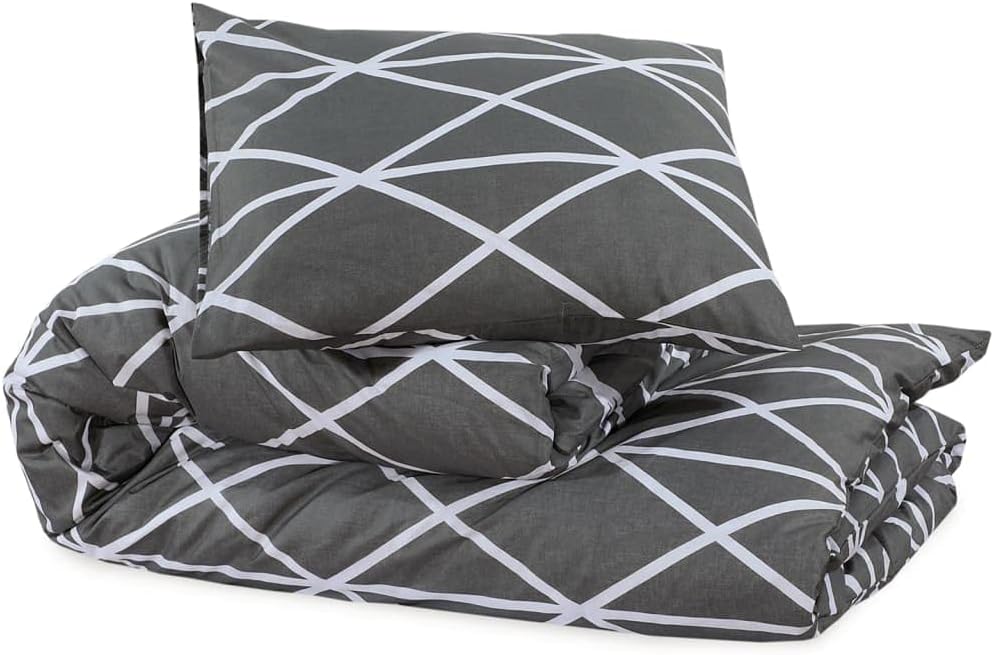 homiuse Bettwäsche-Set Grau 135x200 cm Baumwolle Bettwäsche-Sets Bettwäsche Winter Kuschel Bettwäsch