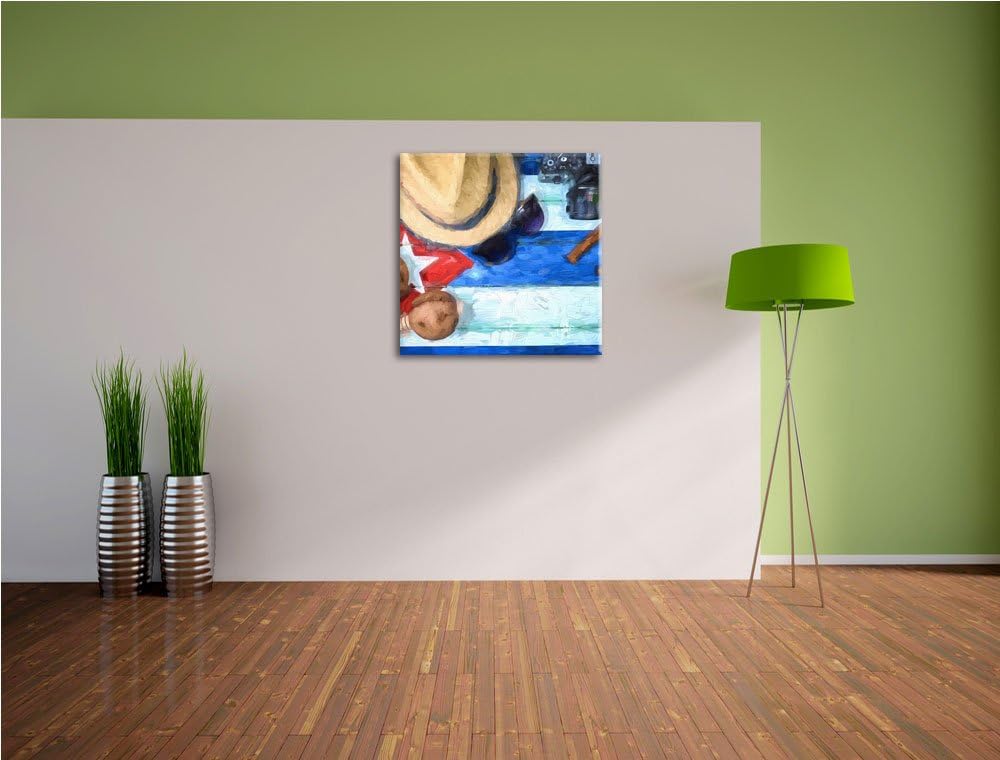 Stillleben Kubazigarren, Format: 70x70 auf Leinwand, XXL riesige Bilder fertig gerahmt mit Keilrahme