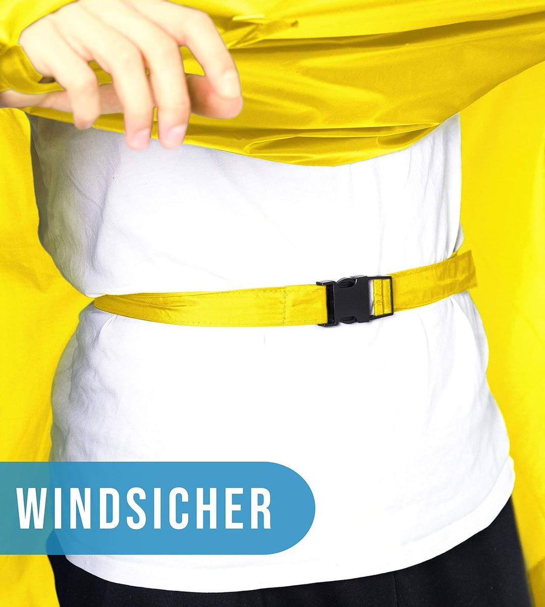 HOCK Fahrrad Regenponcho 'Rain Light' mit Kapuze und seitlicher Armöffnung - Extra Leichtes Regencap