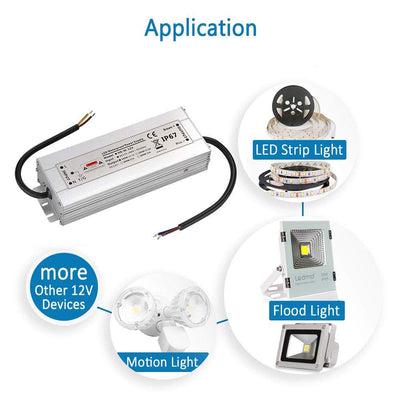 LED Trafo 12V 150W 12,5A IP67,geeignet für LED Stripes und Leuchtmittel,Upgrade Transformator Netzte