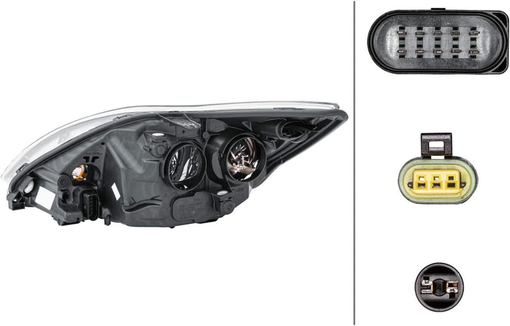 HELLA 1EL 354 807-061 Bi-Xenon-Hauptscheinwerfer - rechts - für u.a. Ford Focus II (Da_, Hcp, Dp) Re