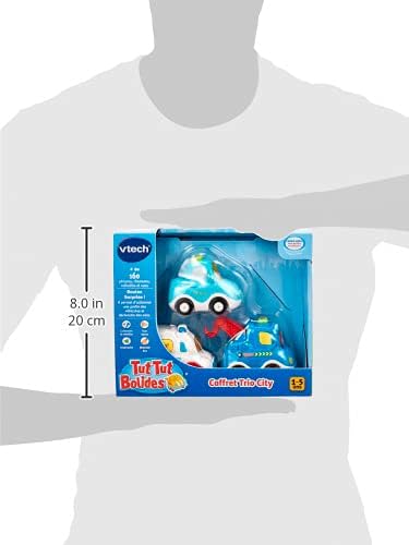 Vtech - 207325 - Jouet Musical - Tut Tut Bolides - Coffret Trio City - Taxi Jaune + Bus Rouge + 4 X