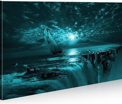 islandburner Bild Bilder auf Leinwand Edge 1p XXL Poster Leinwandbild Wandbild Art up Your Life ®