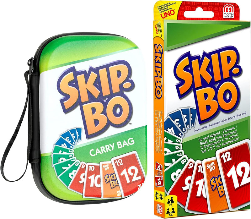 Collectix Kartenspiel Set: Kartenspiel Set: Skip-BO Kartenspiel + Skip-BO Tragetasche, Gesellschafts