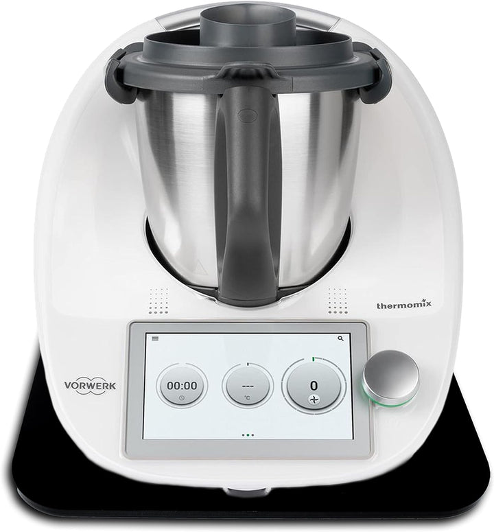 Gleitbrett aus Acryl | schwarz glänzend | 33x28cm für Thermomix TM5 TM6 TM31 und vielen weiteren Küc