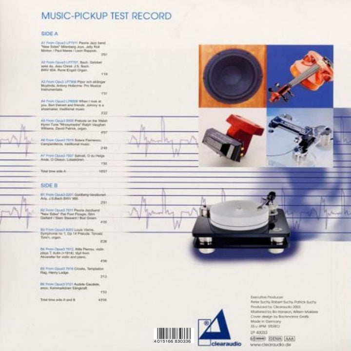 Music-Pickup Test Record, Vinyl