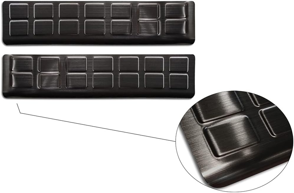 Avisa Black INOX Door sill Protectors Compatible with Citroën Spacetourer & Jumpy/Peugeot Expert & T