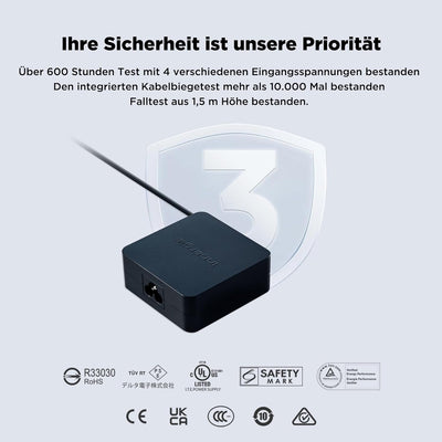 Innergie C10 Lite 100W USB-C PD3.0 Universal Netzteil Ladegerät mit Typ C Kabel, 100W Fast Charge Ko