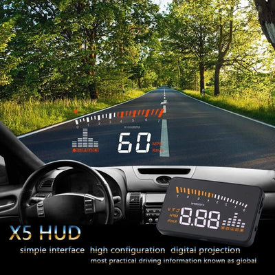 Vgeby OBDII HUD Head Up Display Farb-LED-Projektor, Geschwindigkeits-Warnsystem für Auto, LKW