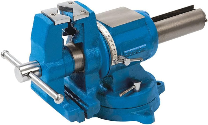 Silverline Schraubstock mit Drehteller, 125 mm, 1 Stück, blau, 979965