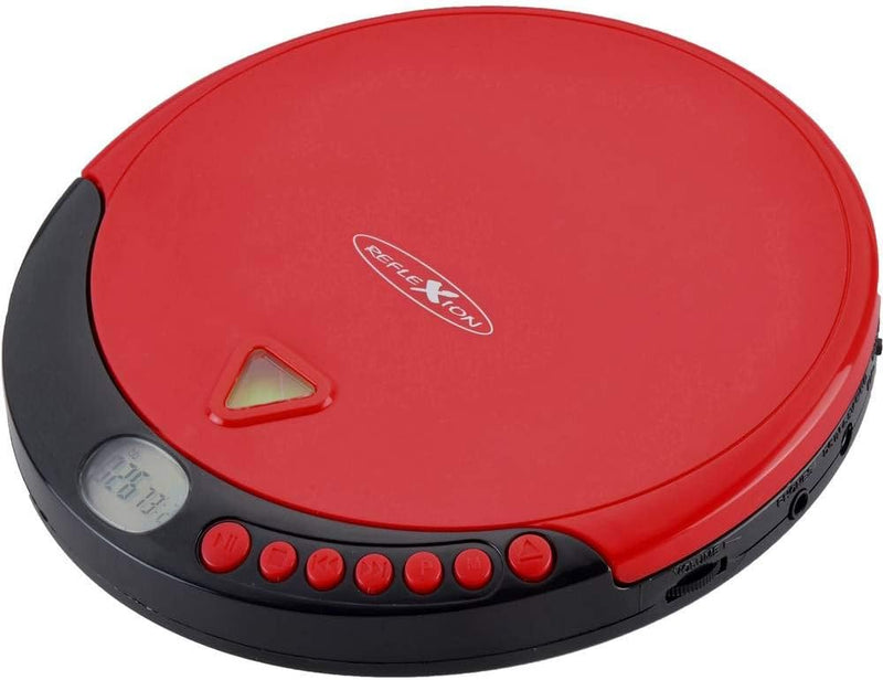 Reflexion pcd500mp Personal CD Player schwarz, rot – CD-Laufwerk (MP3, LCD, AC, Batterie/Akku, 135 m