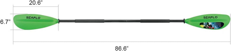 Seaflo Erwachsenen Zwei klingen paddel Adult Two Blades Paddle Grün/Gelb/Schwarz, Grün