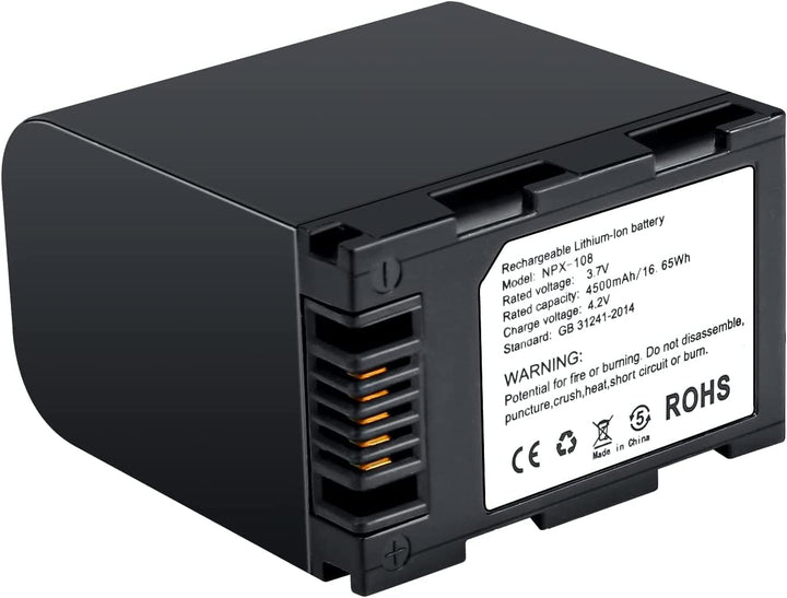 NPX-108 Videokamera Batterie, 4500mAh wiederaufladbarer Akku mit grosser Kapazität für Videokamera C