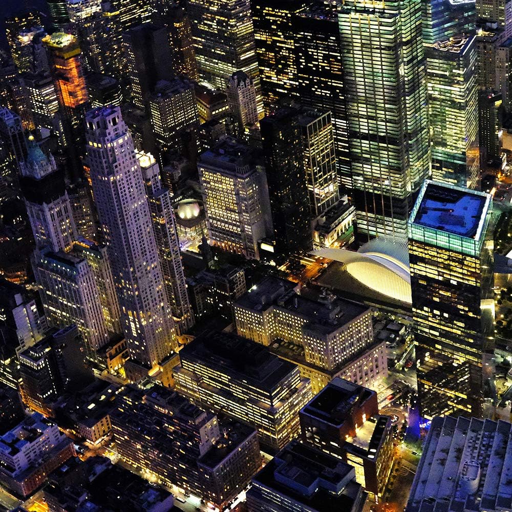 Feeby Wanddeko XXL Stadt City Leinwandbild 5 Teilig Landschaft Architektur bunt 100x70 cm Leinwandbi