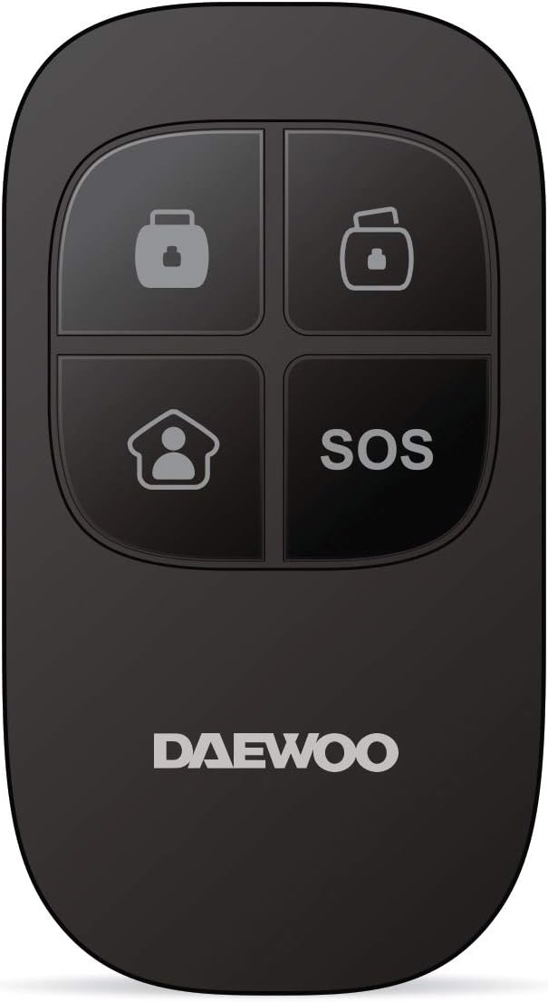 Daewoo WRC501 818012 Fernbedienung Alarm, Schwarz, fernbedienung