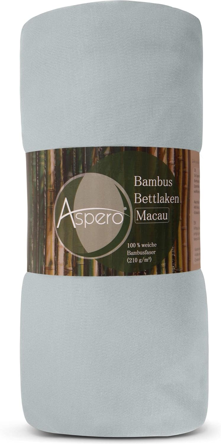 Bambus Spannbettlaken 4 Jahreszeiten| weiches Spannbetttuch 210 g/m² Oeko-Tex aus aktmungsaktivem Ma