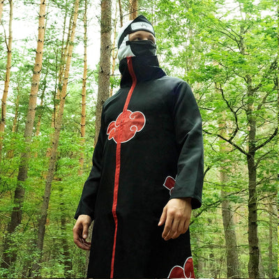 CoolChange Akatsuki Mantel | Itachi Umhang für Cosplay Kostüm | Grösse: M, M