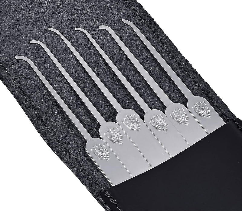 MULTIPICK ELITE 6 Hook Profi Dietrich Set - [6 Teile | 0,5 mm] Made in Germany - Lockpick Tool, Schl