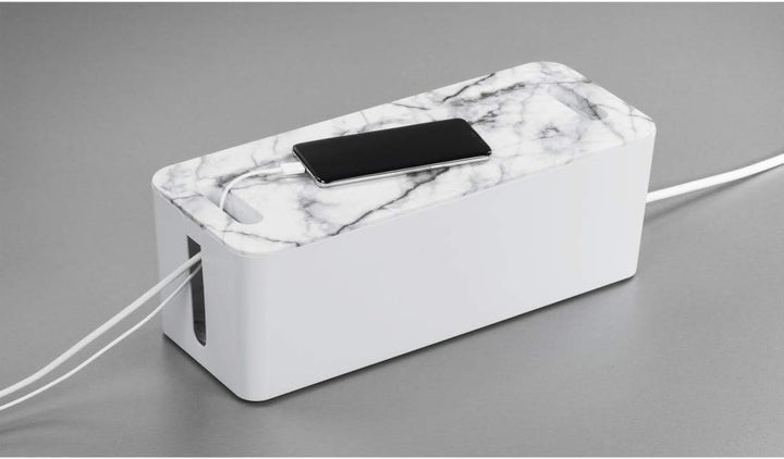 Hama Kabelbox zum Verstecken von Kabeln und Steckdosenleisten (Kabelmanagement für Schreibtisch und