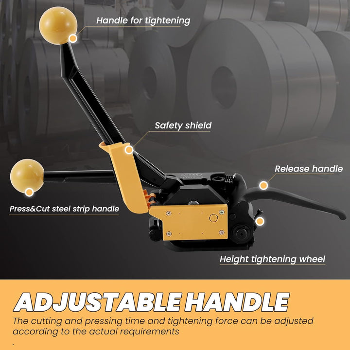 Spolehli Umreifungswerkzeuge aus Stahl Handheld nahtlose Metall Bindungswerkzeug Geeignet eignet sic