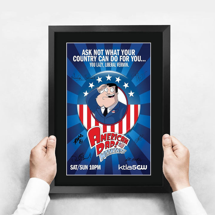 HWC Trading A3 FR American Dad Seth MacFarlane Geschenke gedruckt Autogramm Bild für TV-Fanartikel F