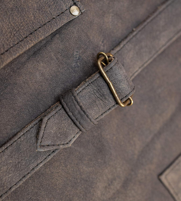 Angus Stoke Lederschürze Grillen - Vollleder Grillschürze - Vintage Leder Schürze - BBQ & Kochschürz