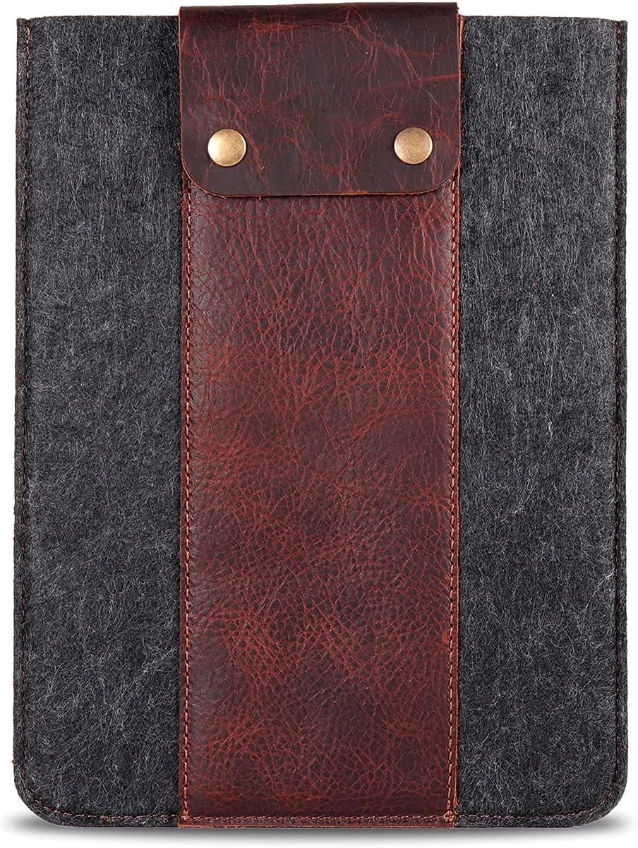 MegaGear Echtleder Tablet Hülle für iPad Pro 11 Zoll, Alle Generationen iPad Air & iPad (Braun, 12.9