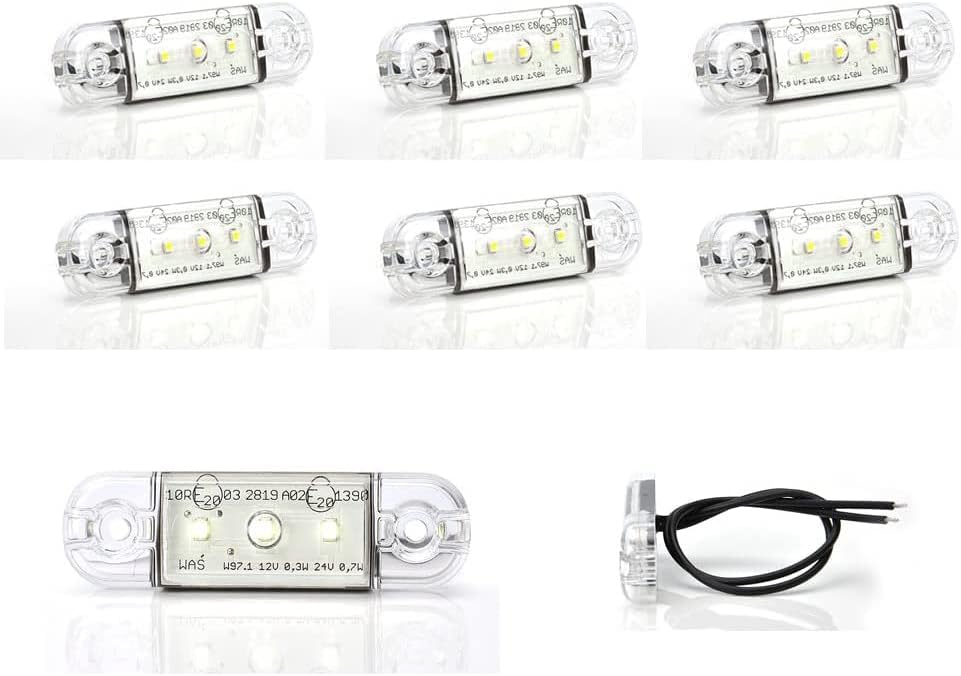 WAS IST WAS LED-Martin® 6er Sparset Umrissleuchte Weiss 12/24V Begrenzungsleuchte Positionsleuchte d