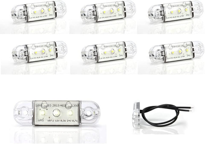 WAS IST WAS LED-Martin® 6er Sparset Umrissleuchte Weiss 12/24V Begrenzungsleuchte Positionsleuchte d